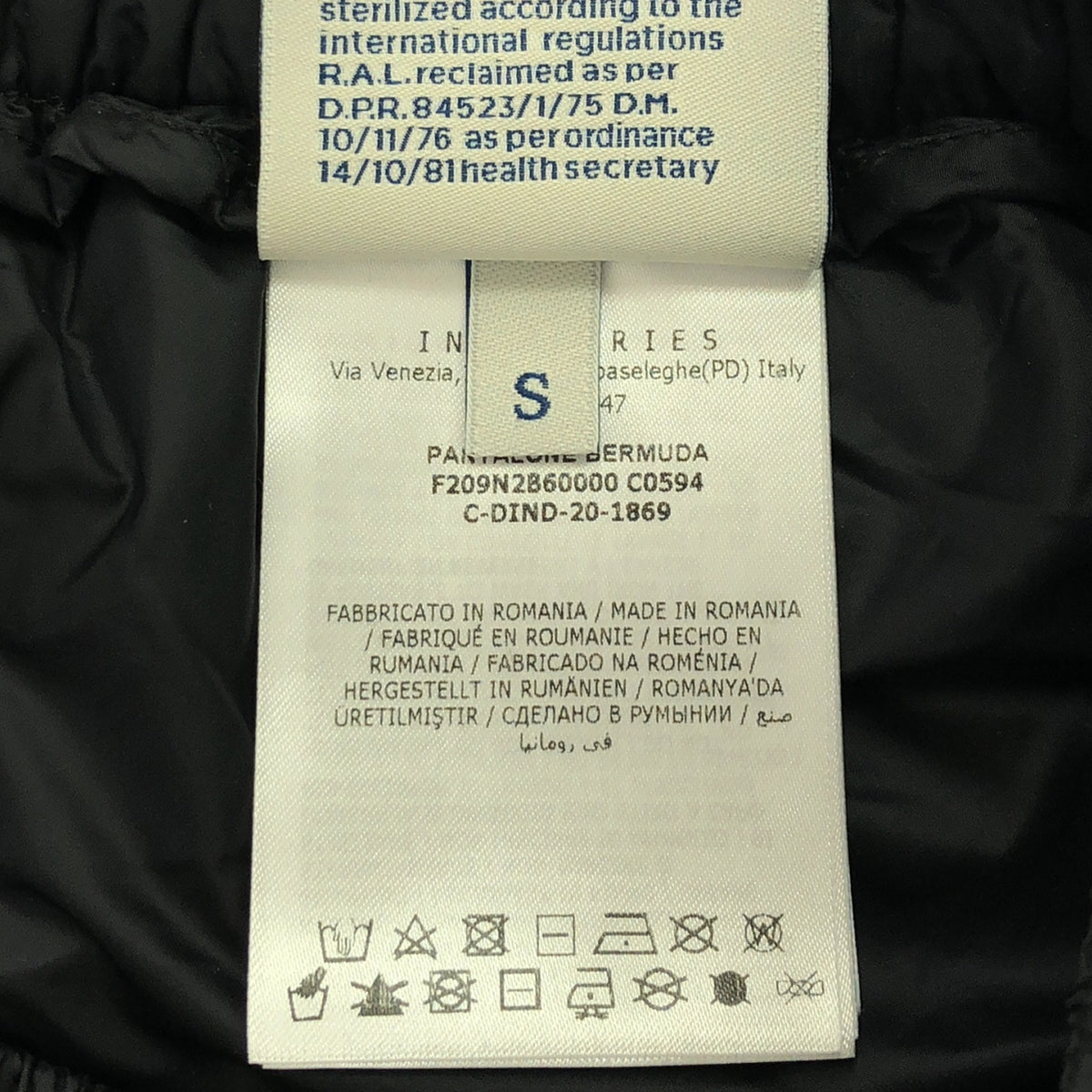 [狀況良好] MONCLER | 2020AW | × Rick Owens Pantalone 百慕達短褲 | S | 黑色 | 男款
