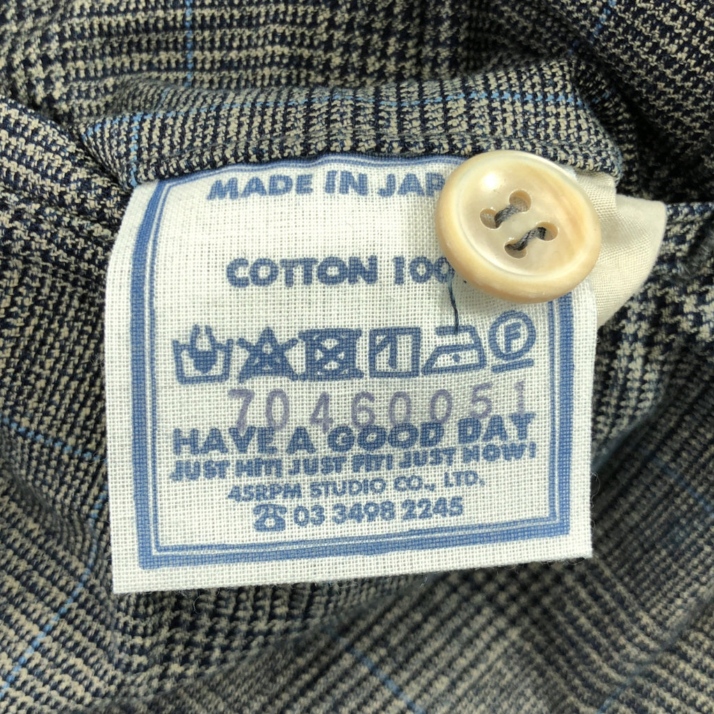 45r / 포티파이브아르 | 코튼 체크 와이드 팬츠 | 2 | 여성