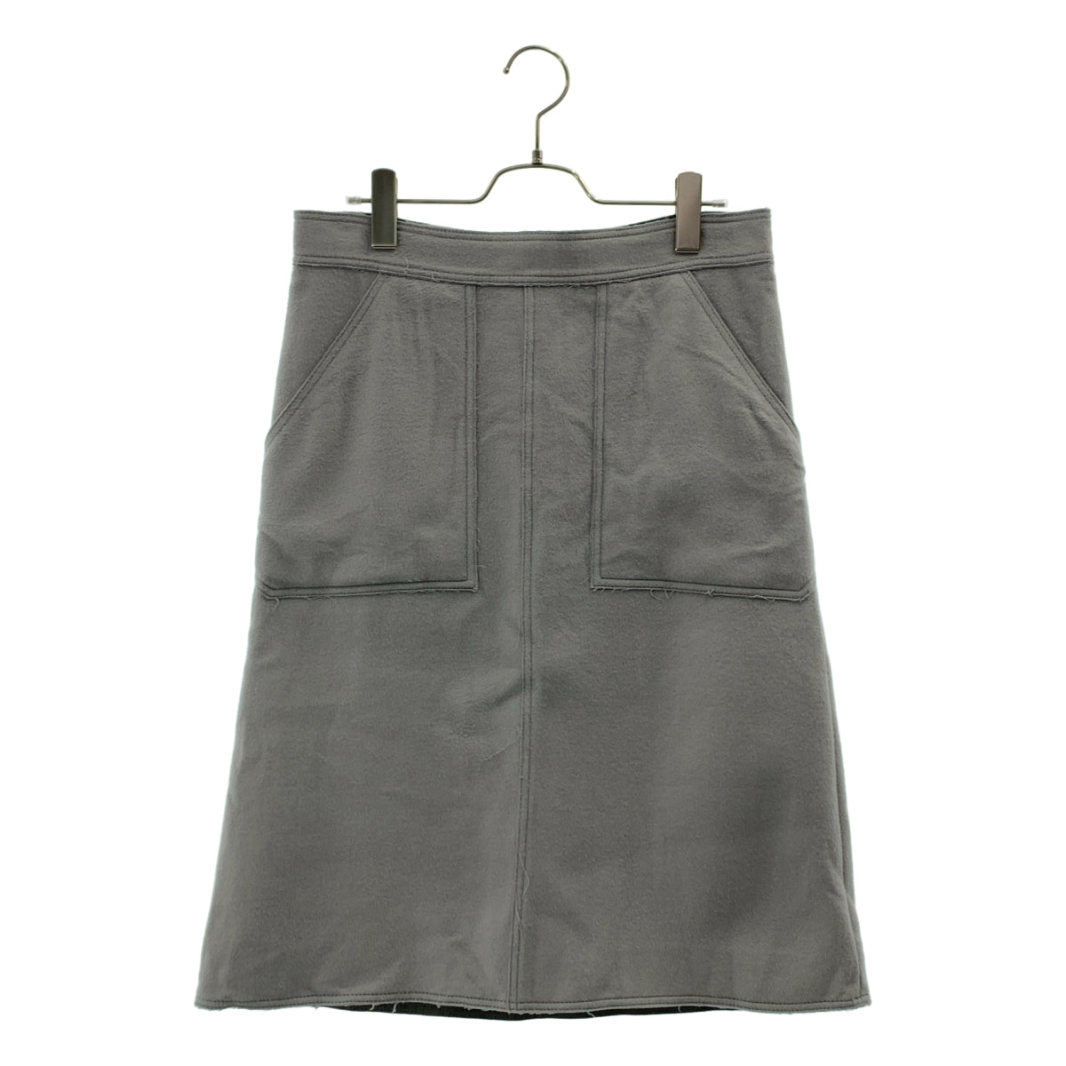 Drawer / ドゥロワー | ウール カシミヤ混 カットオフ ロングスカート | 38 | レディース