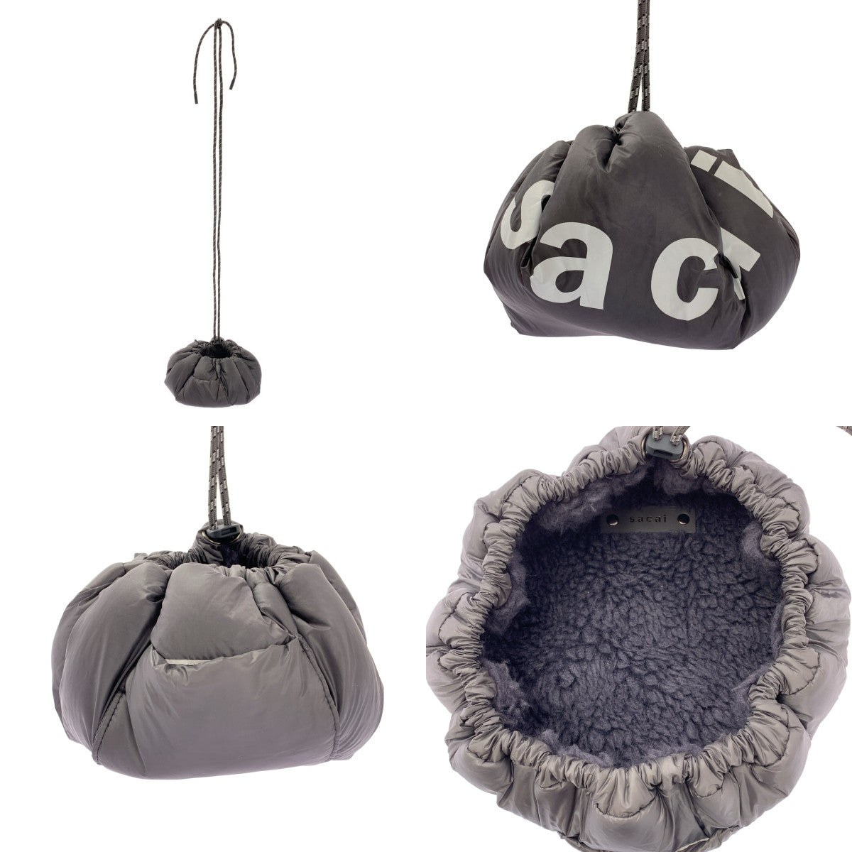 sacai / サカイ | 2022AW | Dumpling Bag / リバーシブル ドローストリング ショルダーバッグ | OS | レディース