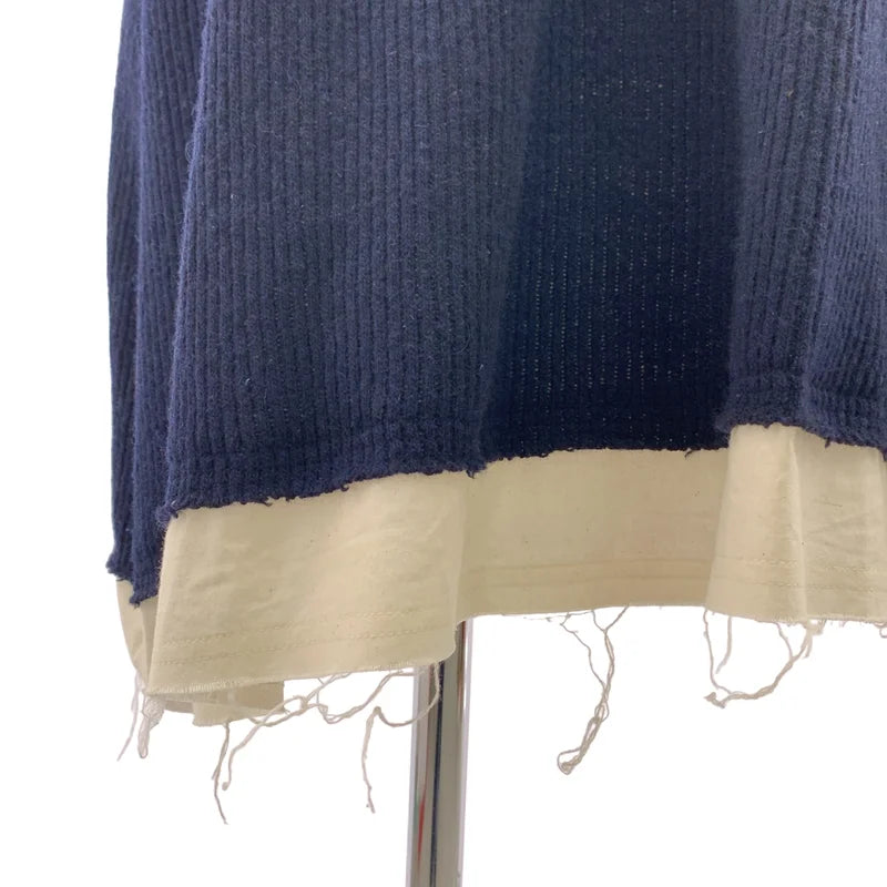 COMME des GARCONS / コムデギャルソン | 2014AW | ウール オーバーシルエット カットオフ レイヤード ニット ワンピース | S | レディース