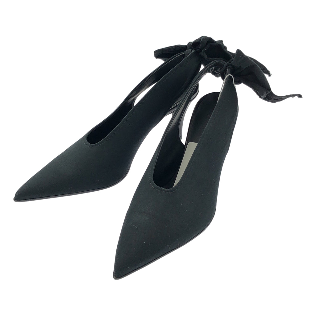 MM6 Maison Margiela 尖頭緞帶高跟鞋 | 37 碼 | 黑色 | 女款