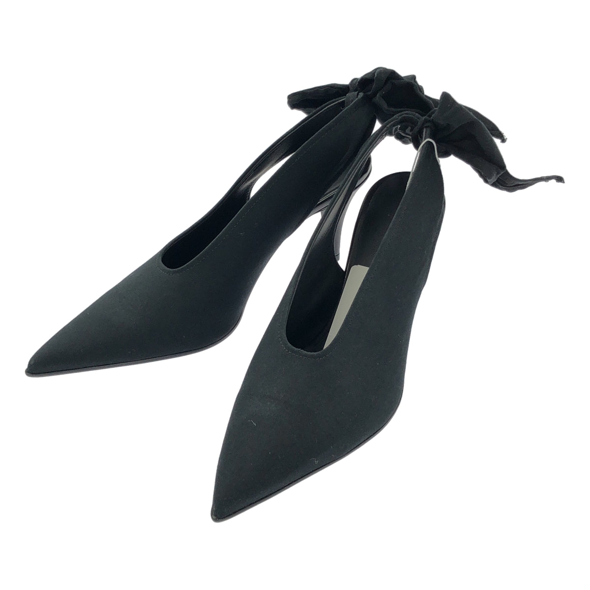 MM6 Maison Margiela 尖頭緞帶高跟鞋 | 37 碼 | 黑色 | 女款