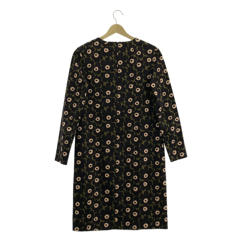【美品】  marimekko / マリメッコ | SANJA DRESS ウニッコ 総柄 ワンピース | 34 | パープル / カーキ | レディース