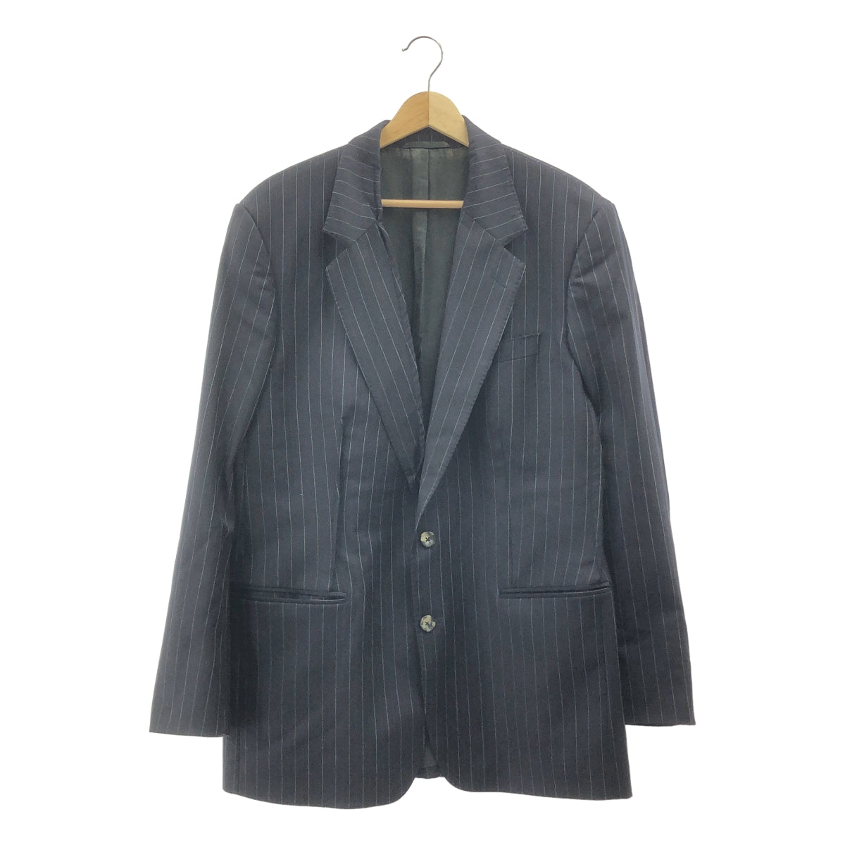 MARINA YEE / マリナイー | 2023SS | DARTS JACK ダーツジャック オリガミ ウール ストライプ テーラードジャケット | M | ネイビー | メンズ