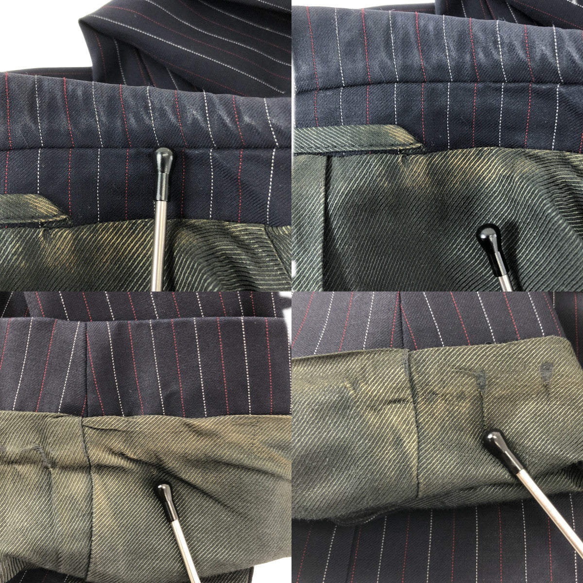 MARINA YEE / 마리나이 | 2023SS | DARTS JACK 다트 잭 오리가미 울 스트라이프 테일러드 재킷 | M | 네이비 | 남성