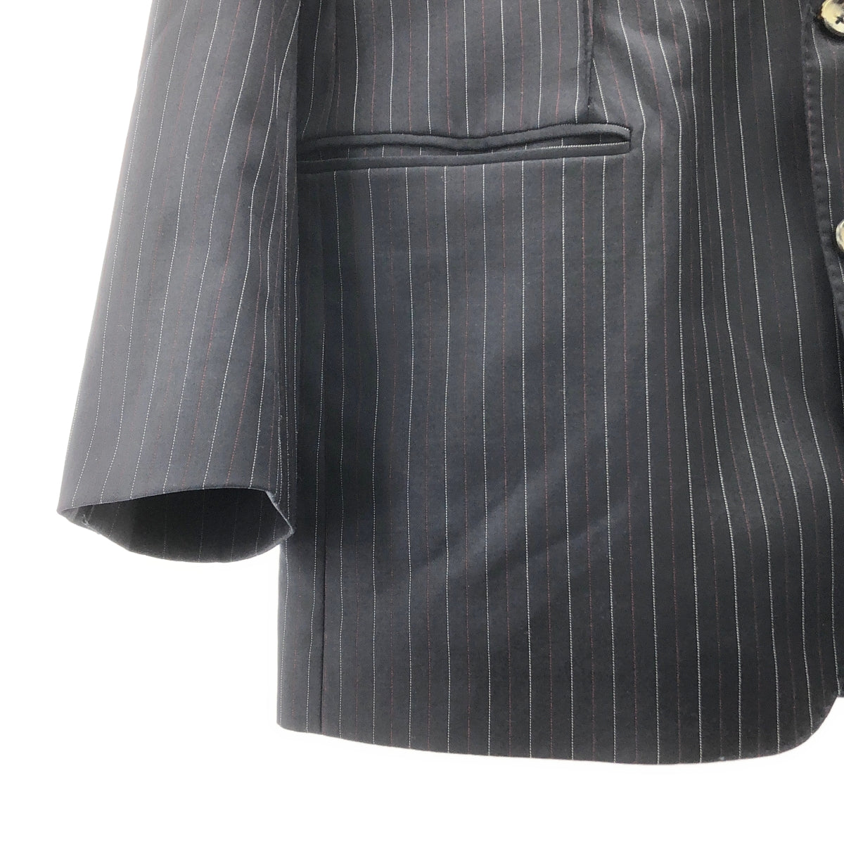 MARINA YEE / マリナイー | 2023SS | DARTS JACK ダーツジャック オリガミ ウール ストライプ テーラードジャケット | M | ネイビー | メンズ