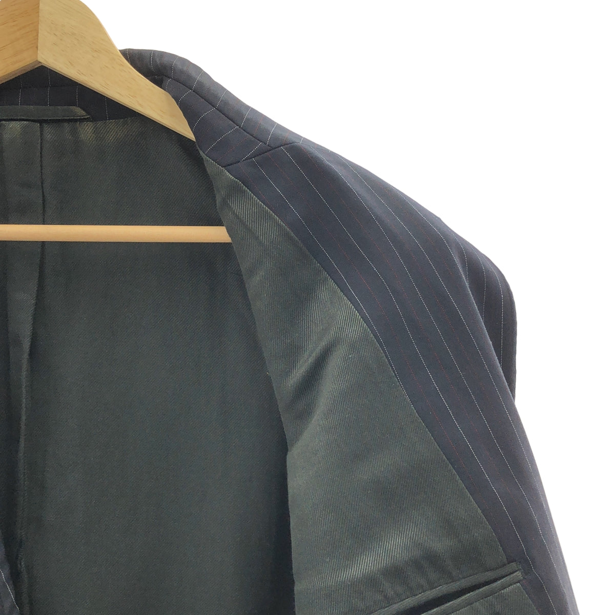 MARINA YEE / マリナイー | 2023SS | DARTS JACK ダーツジャック オリガミ ウール ストライプ テーラードジャケット | M | ネイビー | メンズ