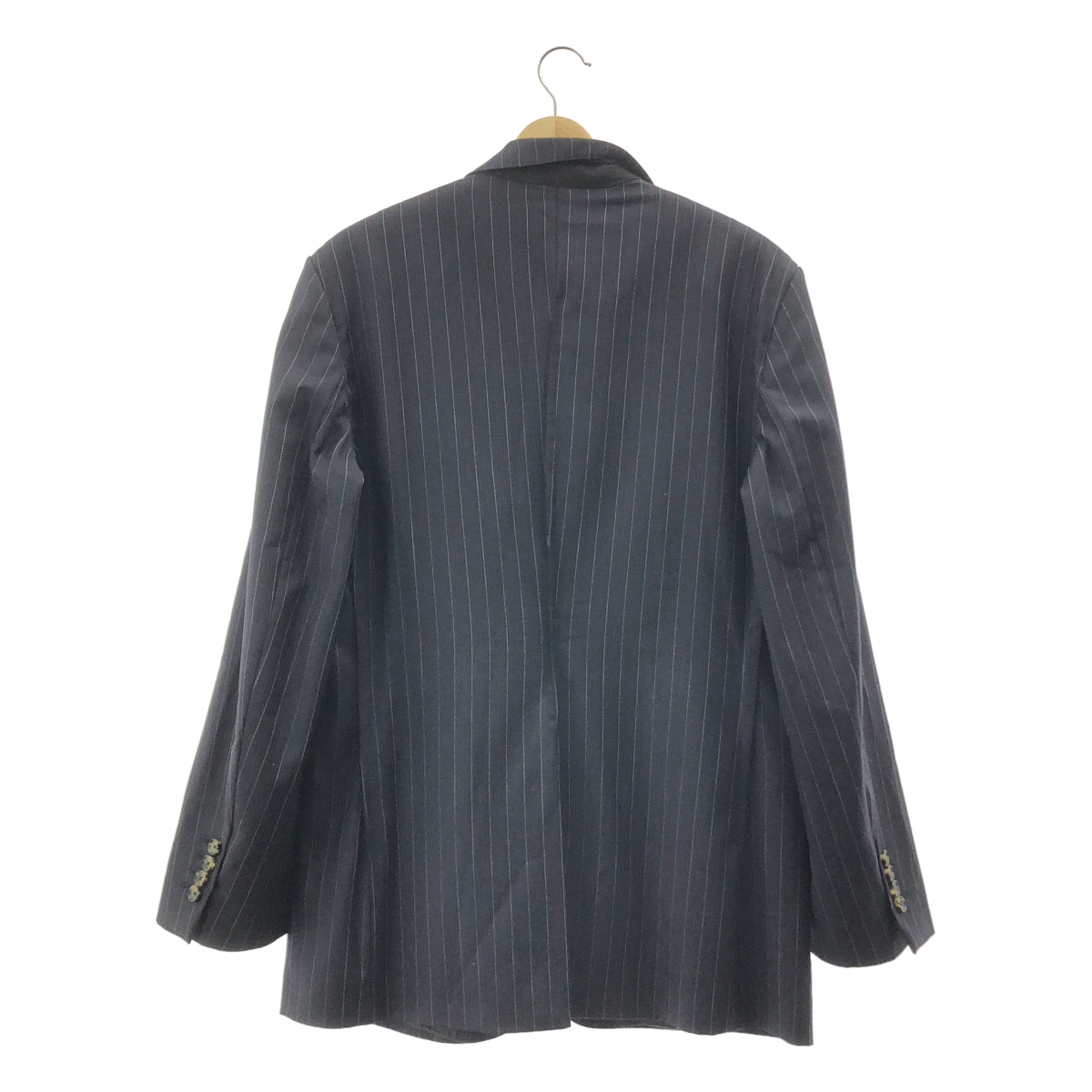 MARINA YEE / マリナイー | 2023SS | DARTS JACK ダーツジャック オリガミ ウール ストライプ テーラードジャケット | M | ネイビー | メンズ