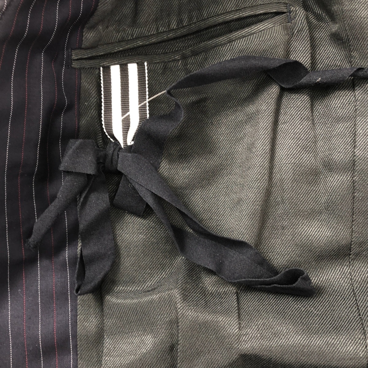 MARINA YEE / 마리나이 | 2023SS | DARTS JACK 다트 잭 오리가미 울 스트라이프 테일러드 재킷 | M | 네이비 | 남성