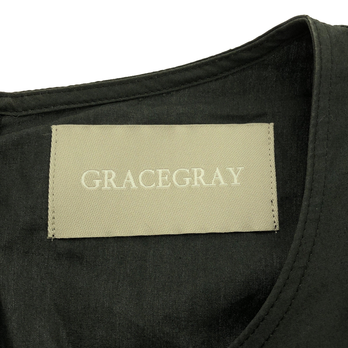 GRACEGRAY / グレイスグレイ | コットン フレア ワンピース | M | ブラック | レディース