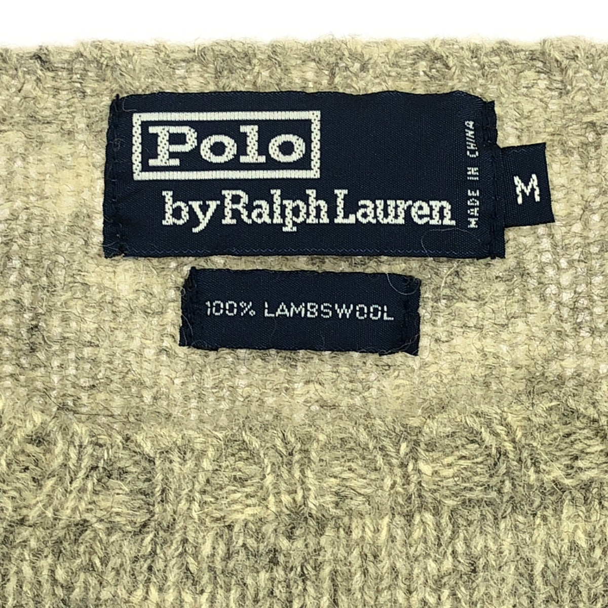 POLO RALPH LAUREN / ポロラルフローレン | 90s ヴィンテージ ウール プルオーバー ニット | M | グレー | メンズ