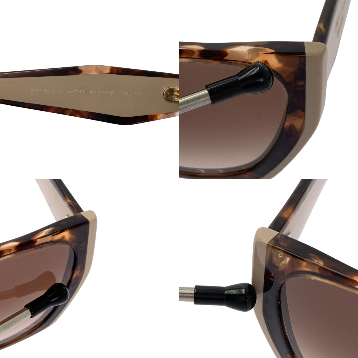 PRADA / プラダ | バイカラー べっ甲 フォックス アイウェア サングラス | 55□19 | その他