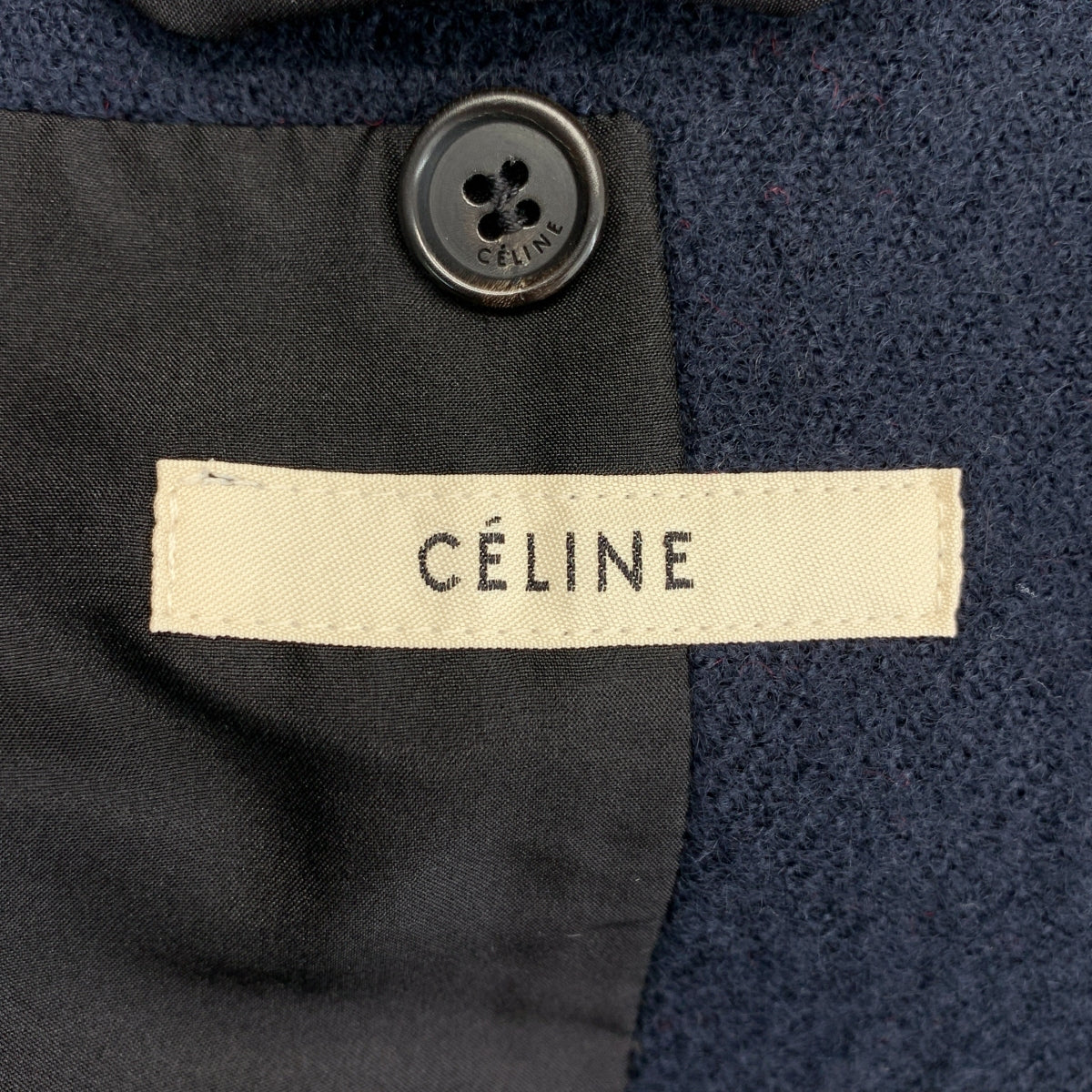 CELINE | Phoebe 時代羊毛 Crombie 大衣 / 全襯裡 | 尺寸 36 | 女款