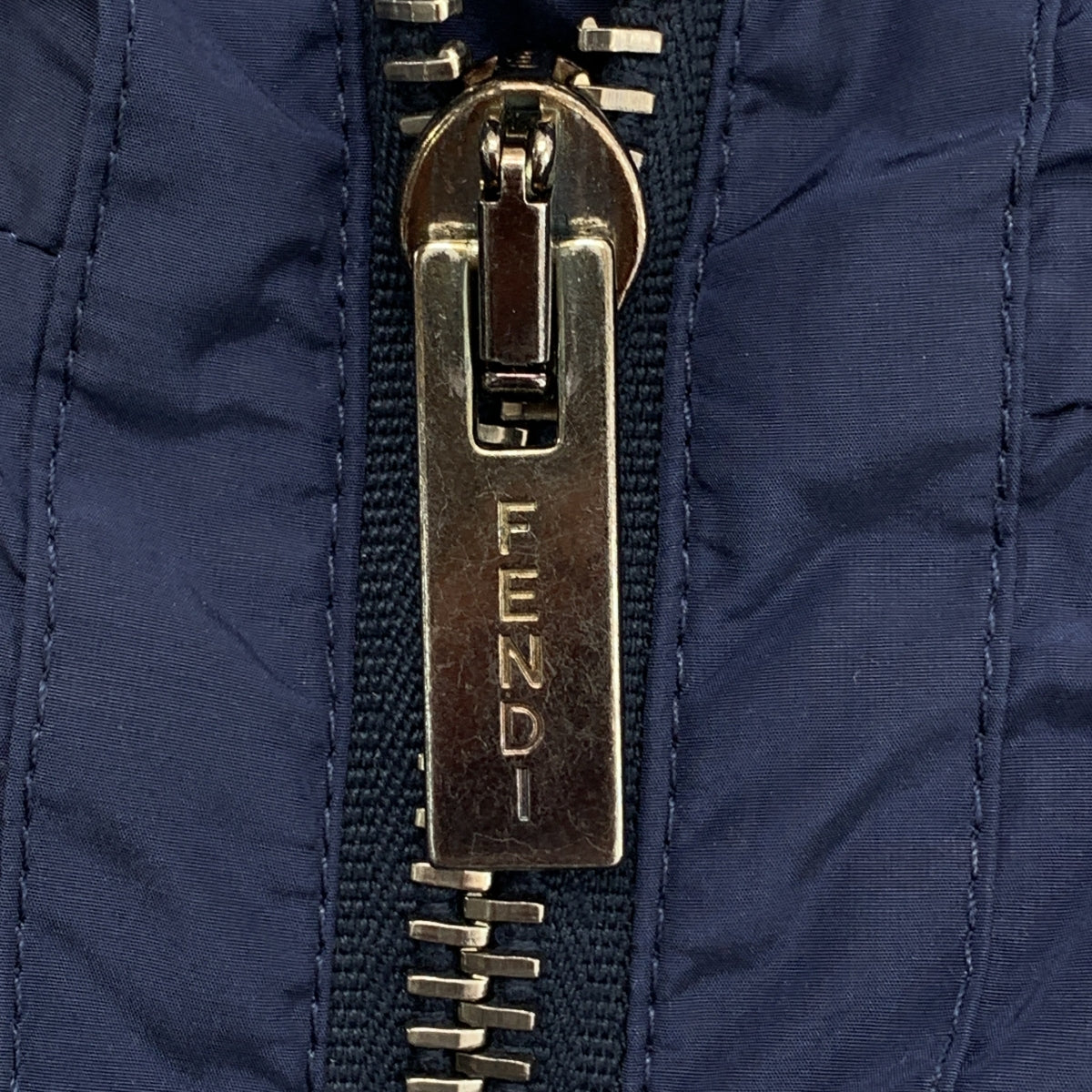 FENDI / フェンディ | ナイロン ロゴジップ ドローストリング オーバーコート フーディ / ケーブルニット総裏地 | 48 | メンズ