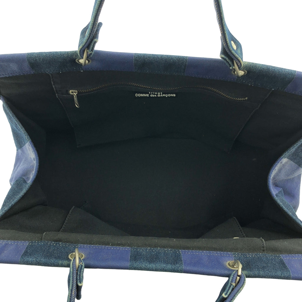 tricot COMME des GARCONS / 트리코 콤 데 갤슨 | 스트라이프 데님 토트 백 | 네이비 |