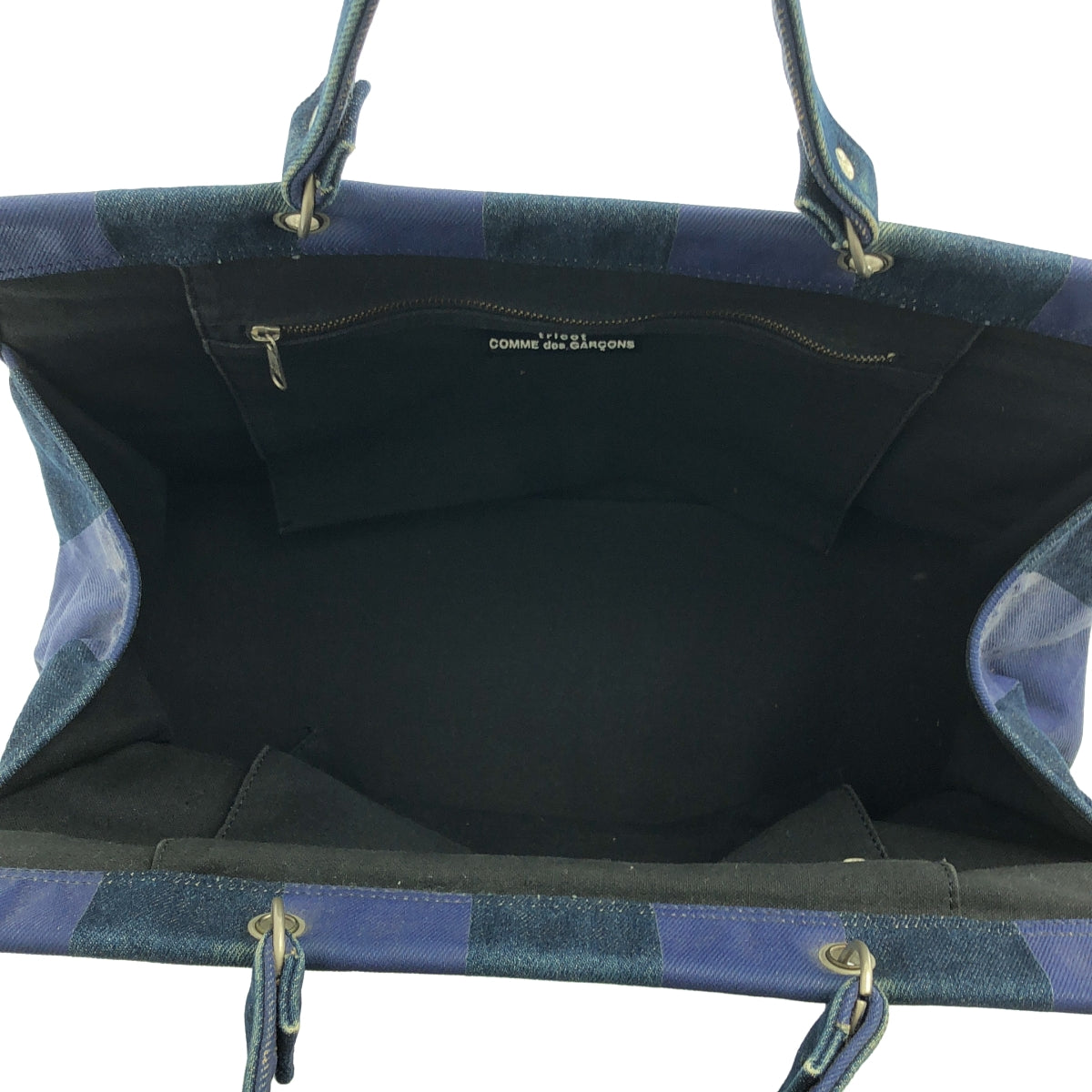 tricot COMME des GARCONS / 트리코 콤 데 갤슨 | 스트라이프 데님 토트 백 | 네이비 |