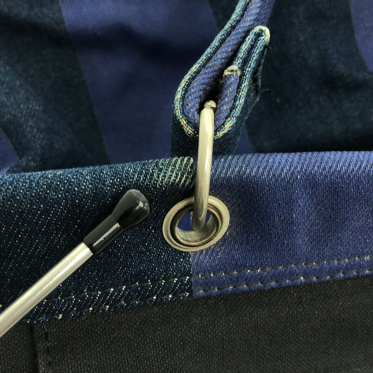 tricot COMME des GARCONS / 트리코 콤 데 갤슨 | 스트라이프 데님 토트 백 | 네이비 |