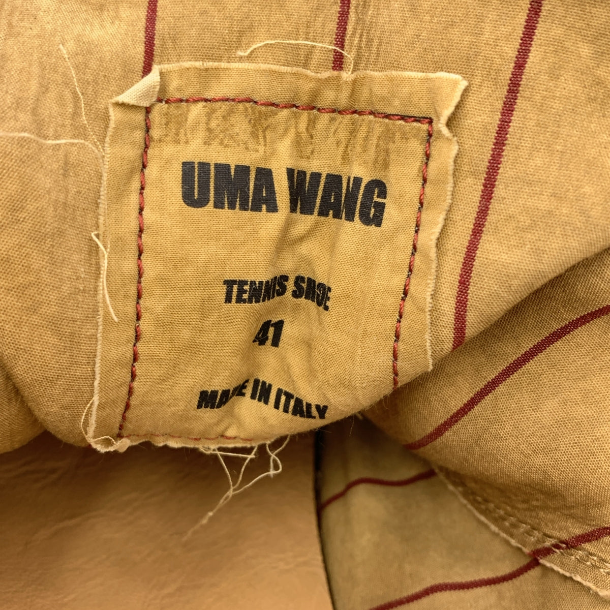 [近新] UMA WANG | 2024 春夏 | 帆布繫帶運動鞋 | 尺寸 41 | 米色 | 男款