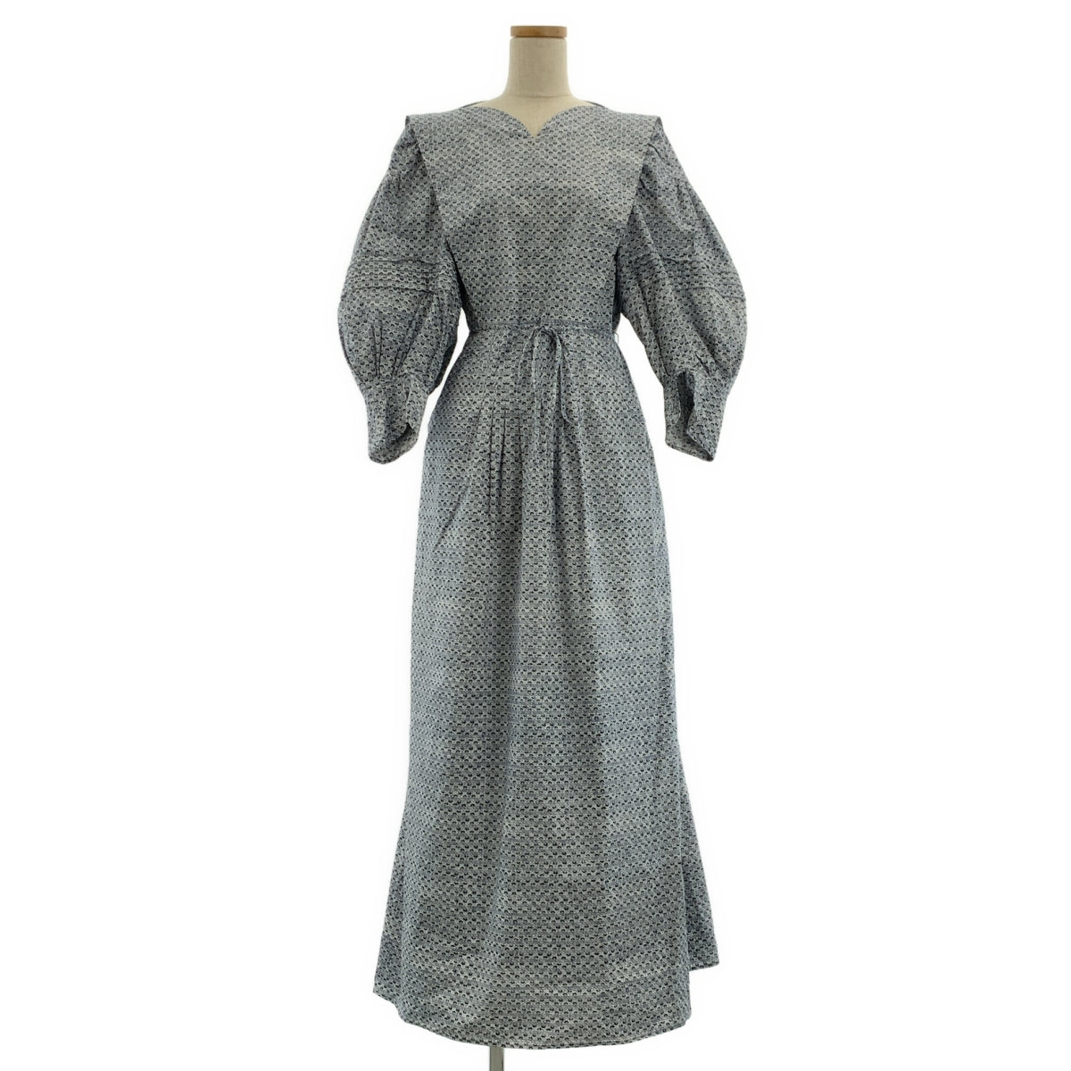 Mame Kurogouchi / 마메쿠로고우치 | 2023SS | Crane Pattern Hand Printed Dress 학 총 무늬 프린트 드레스 원피스 | 2 |