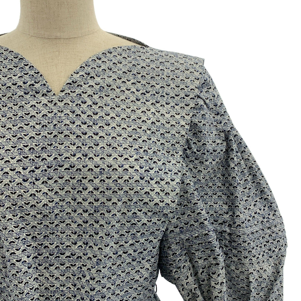 Mame Kurogouchi / 마메쿠로고우치 | 2023SS | Crane Pattern Hand Printed Dress 학 총 무늬 프린트 드레스 원피스 | 2 |