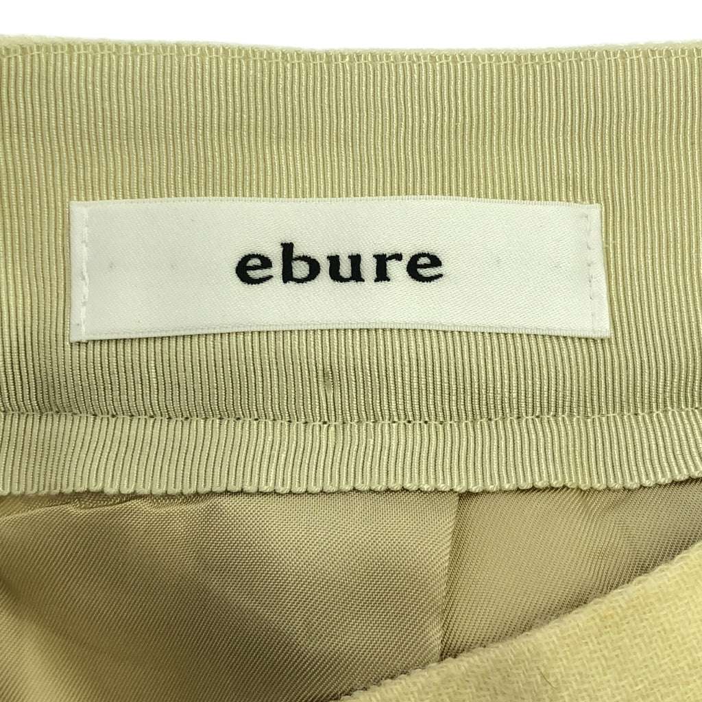ebure / エブール | ウール タック スカート | 38 | イエロー | レディース