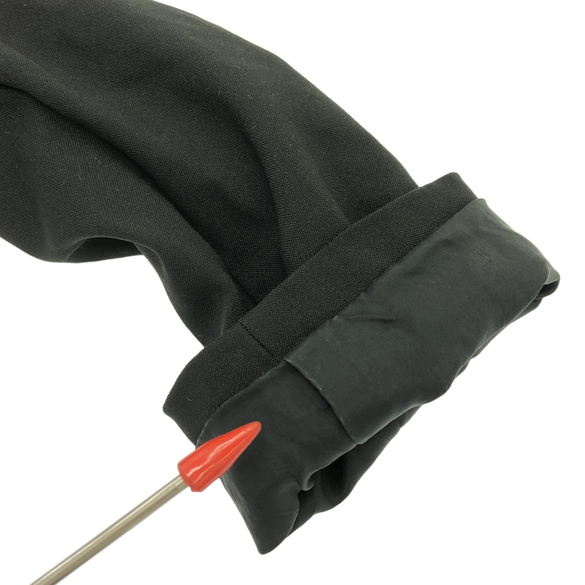 [品相良好] COMME des GARCONS | 2008AW |聚酯加工荷葉邊單外套 | M |黑色 |女性的