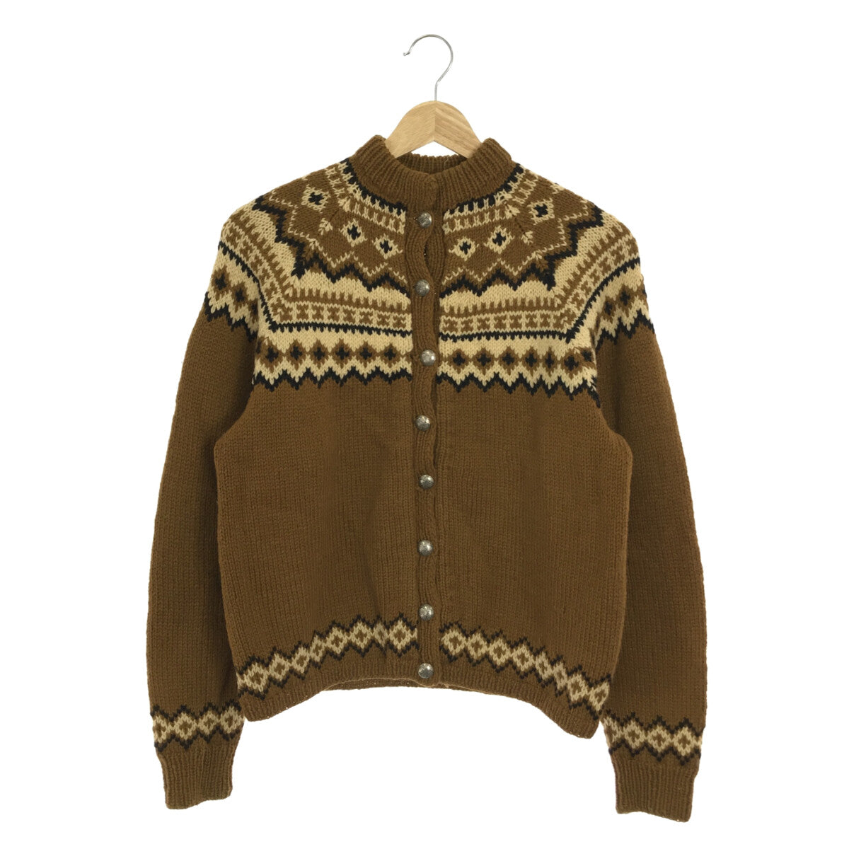 VINTAGE / Vintage clothing | turi concho button Nordic cardigan | Brown/black/beige | Women's