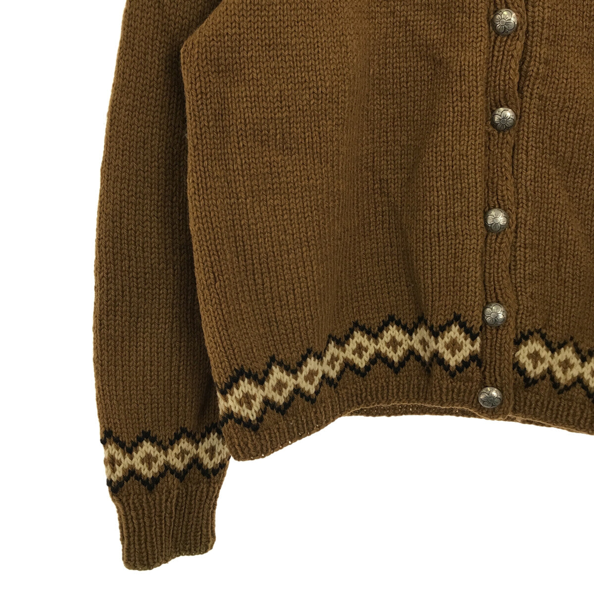 VINTAGE / Vintage clothing | turi concho button Nordic cardigan | Brown/black/beige | Women's