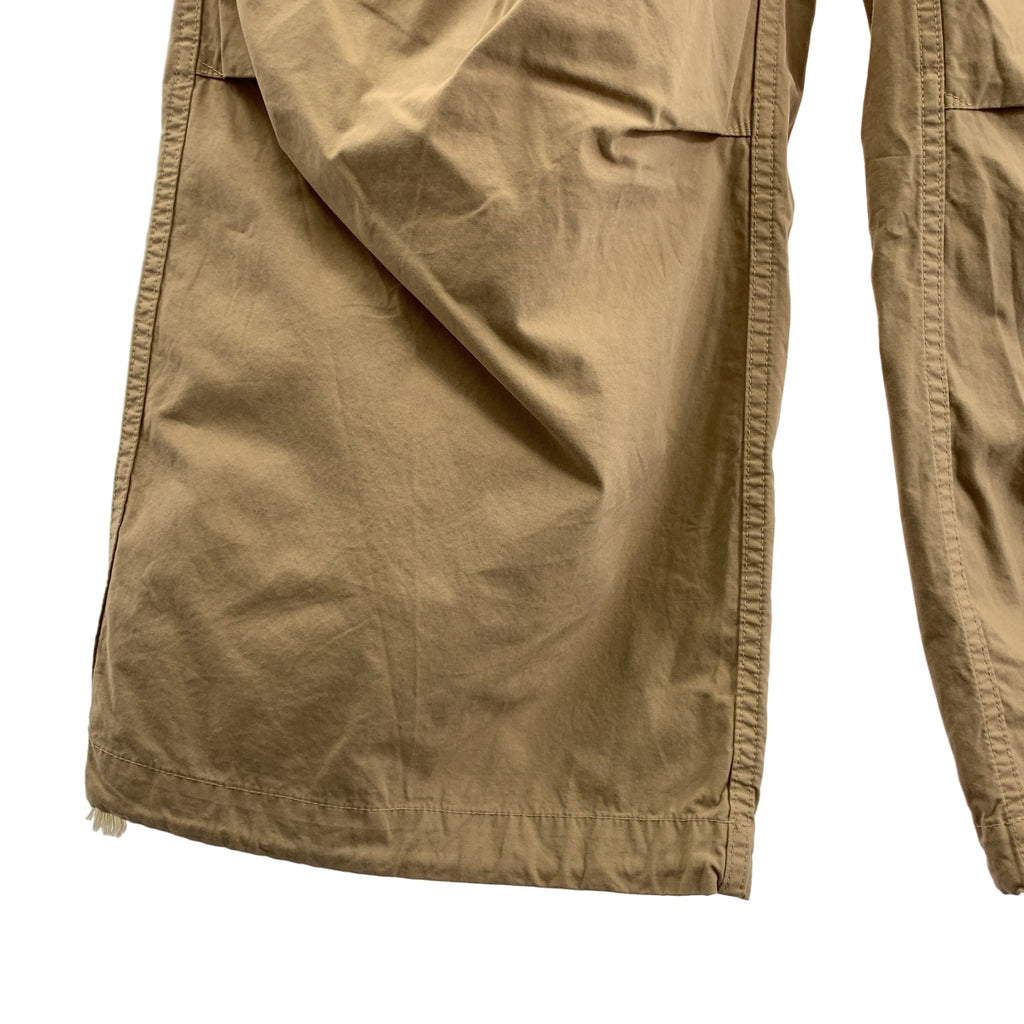 【成色極佳】KUON | 棉質府綢闊腿軍褲 | L碼 | 米色 | 男士