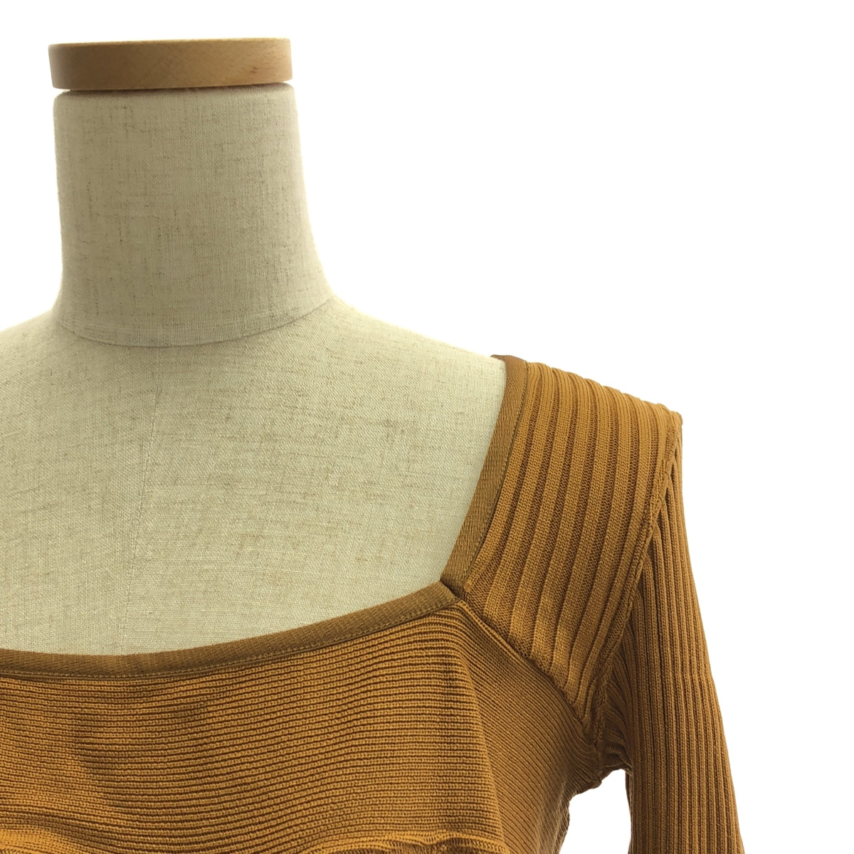 FETICO / フェティコ | Ribbed Bustier Top リブニット | 1 | ブラウン | レディース
