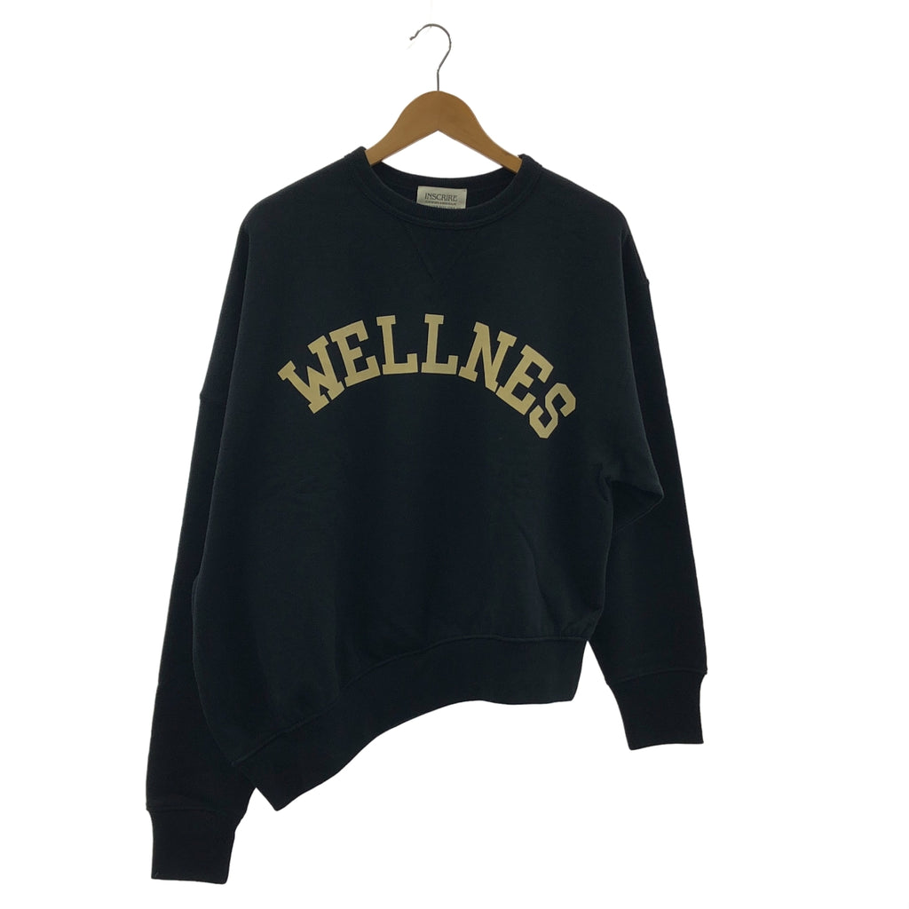 INSCRIRE | 2024 秋冬系列 | 不對稱植絨印花寬鬆衛衣 | M碼 | 女款