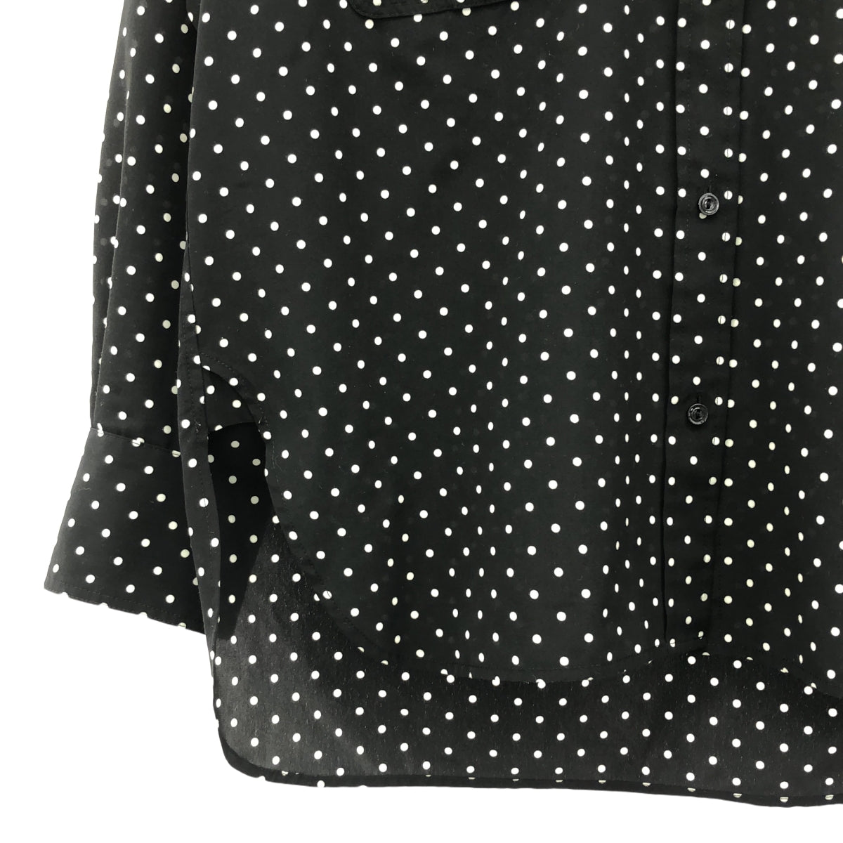 martinique / マルティニーク | バンドカラー ドット シャツ ブラウス | F | ブラック/ホワイト | レディース