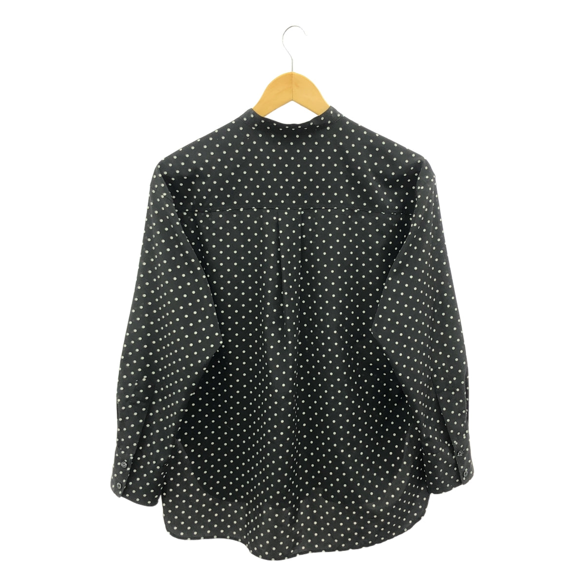 martinique / マルティニーク | バンドカラー ドット シャツ ブラウス | F | ブラック/ホワイト | レディース