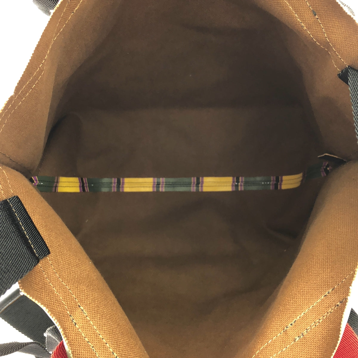 [Beautiful Condition] Plan C | Stripe Print Shoulder Bag | Multicolor | Women's