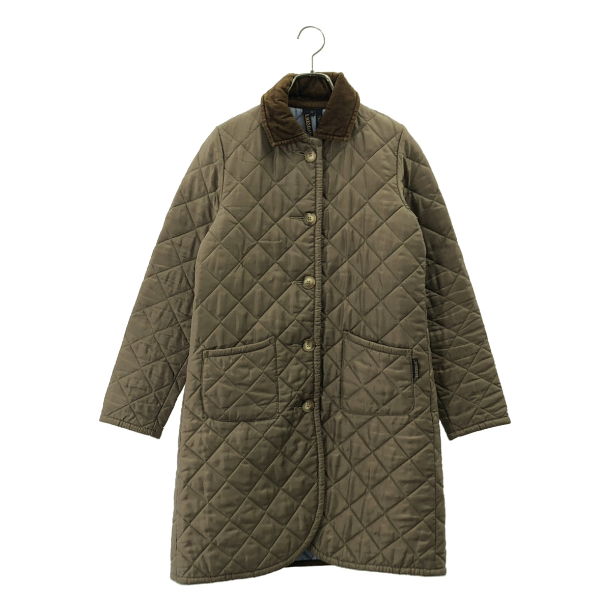 LAVENHAM / 라벤햄 | 로고 버튼 퀼팅 코트 후디 | 38 | 여성
