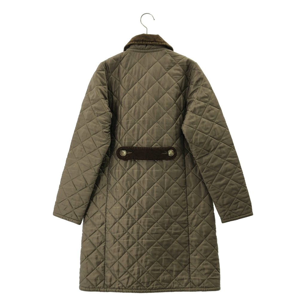 LAVENHAM / ラベンハム | ロゴボタン キルティング コート フーディ | 38 | レディース