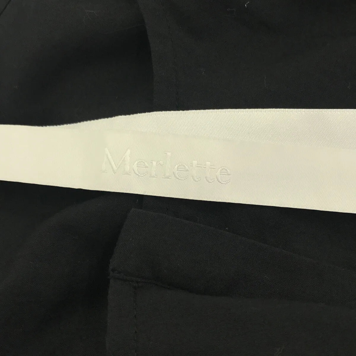 MERLETTE / マーレット | コットン ノーカラー ギャザー ティアード シャツワンピース | S | ブラック | レディース