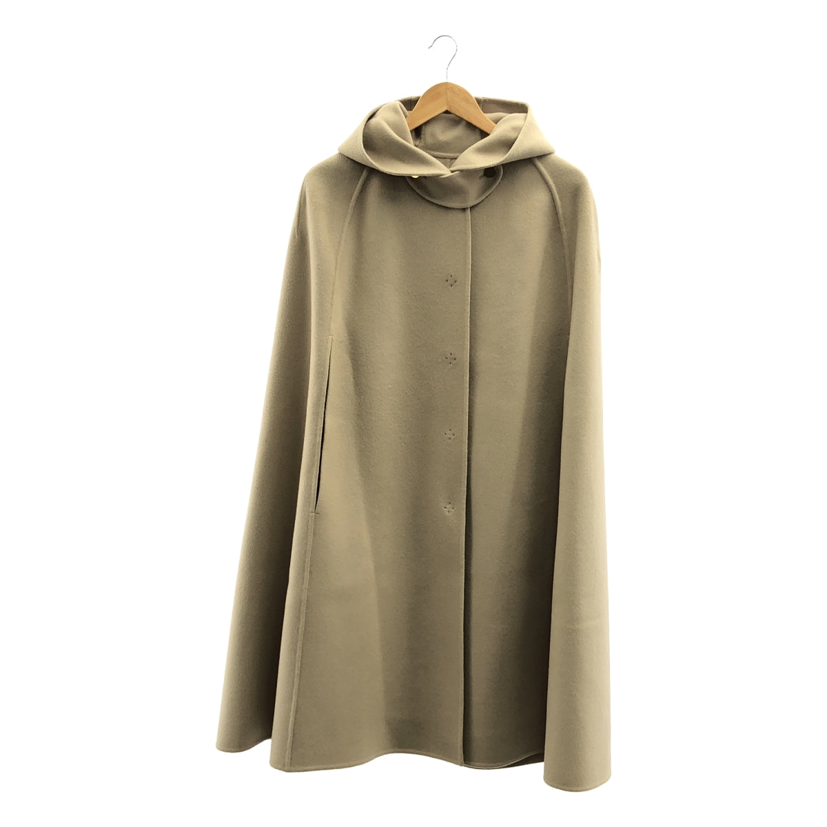 新品タグ付き✨️定価8.6万　BEIGE，ベイジ　ケープ リバーコート　ベージュ BEIGE， / ベイジ | ウール オーバーシルエット ケープコート | 4