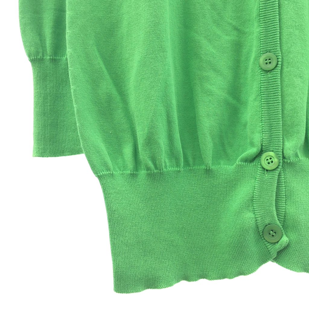 HYDROGEN / ハイドロゲン | コットン エンブロイダリースカル エルボーパッチ ロング ニット カーディガン | L | レディース