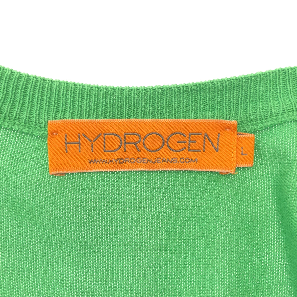 HYDROGEN / ハイドロゲン | コットン エンブロイダリースカル エルボーパッチ ロング ニット カーディガン | L | レディース