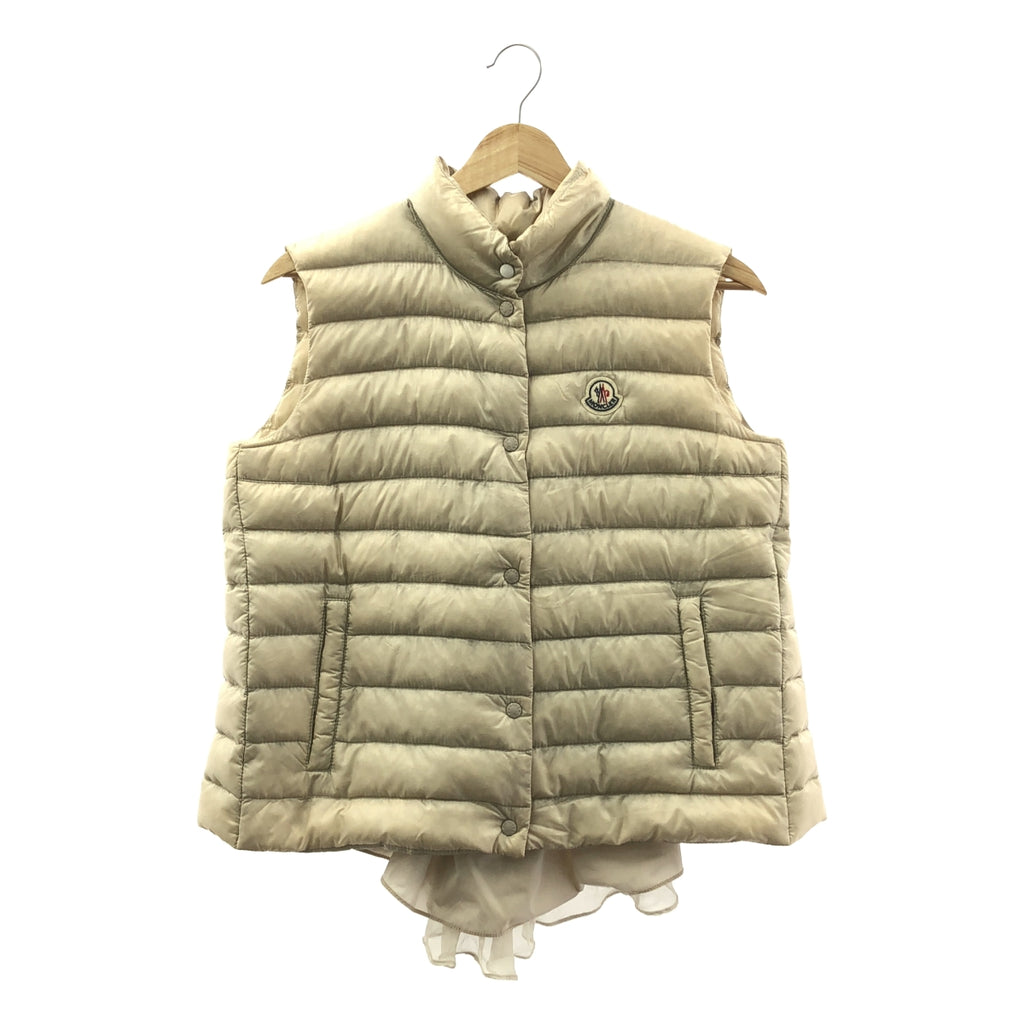MONCLER / モンクレール | × sacai / サカイ SHOKO / バックフリル ドッキング ワッペンロゴ ダウンベスト | 1 | レディース
