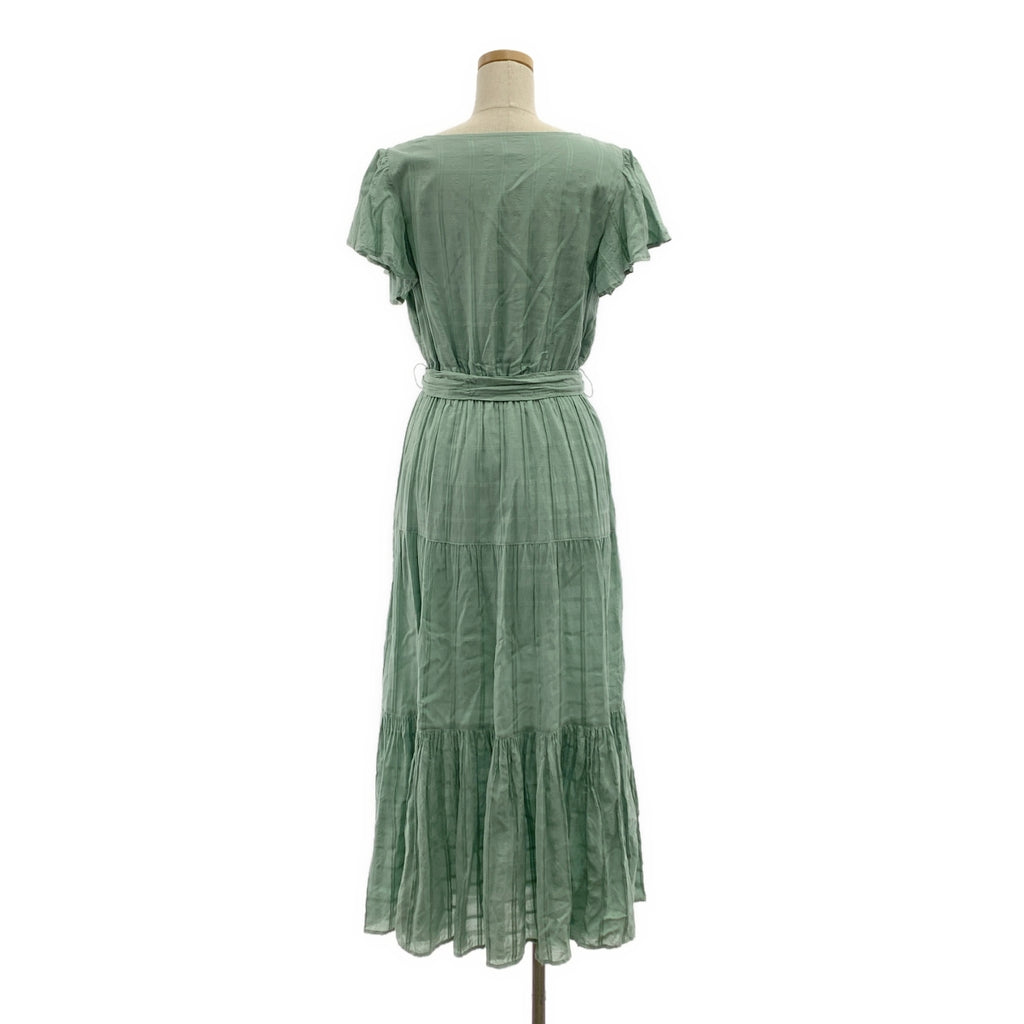 Lauren Ralph Lauren / ローレンラルフローレン | レーヨン コットン Vネック ワンピース | 4 | レディース