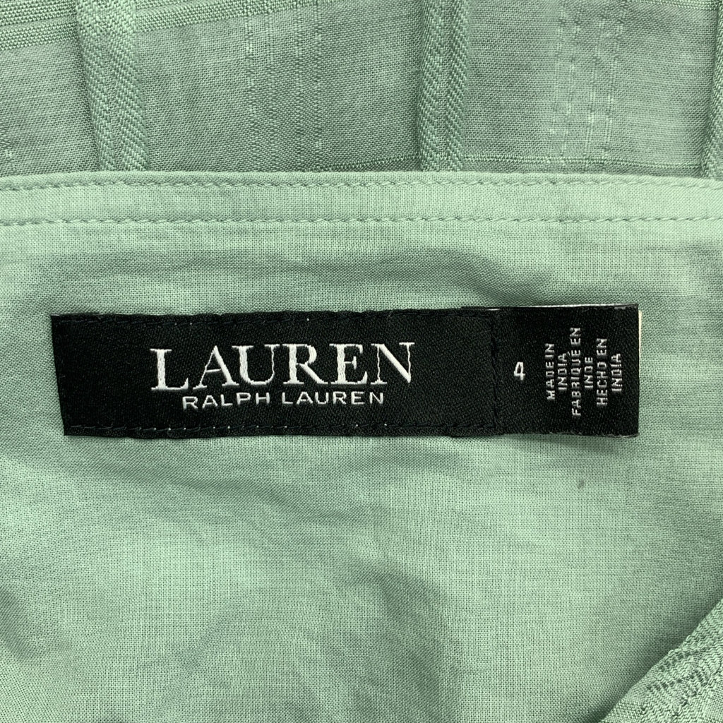Lauren Ralph Lauren / ローレンラルフローレン | レーヨン コットン Vネック ワンピース | 4 | レディース