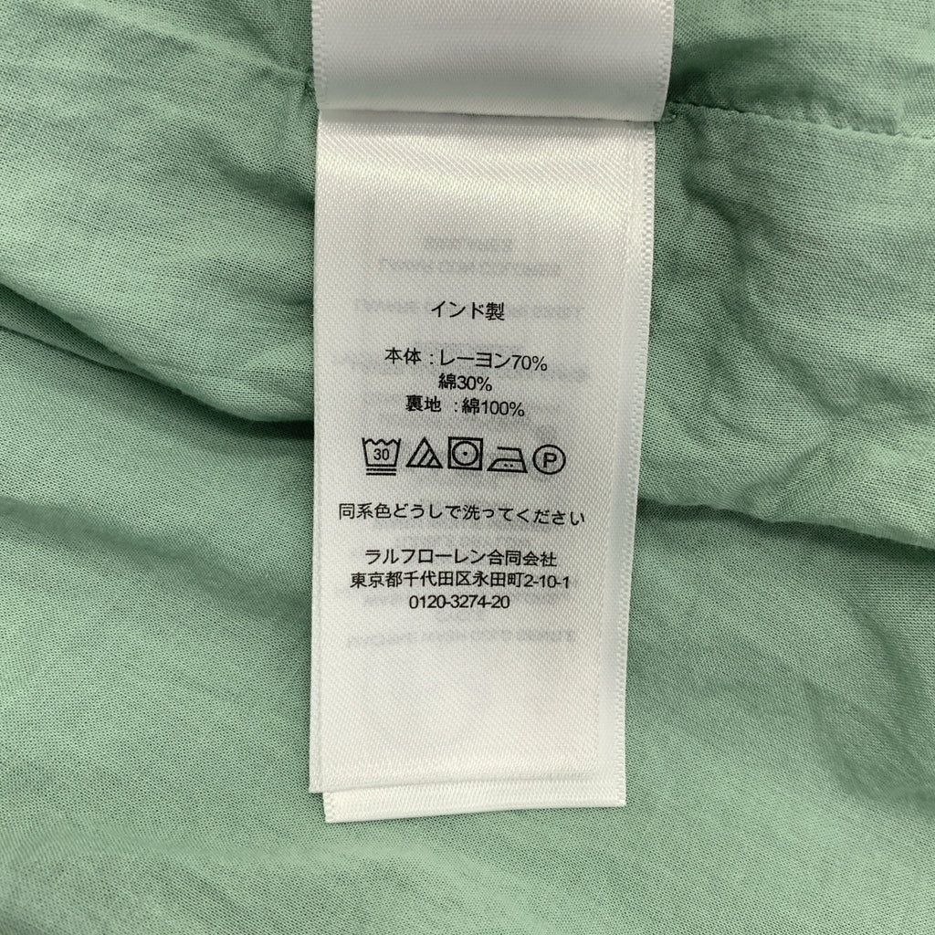 Lauren Ralph Lauren / ローレンラルフローレン | レーヨン コットン Vネック ワンピース | 4 | レディース