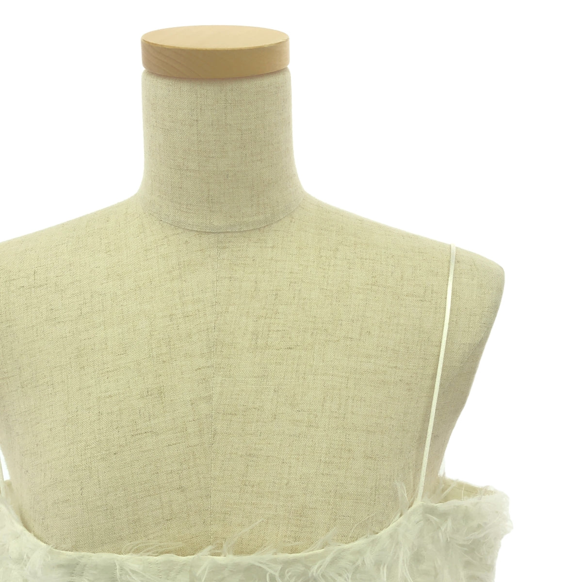 【美品】  MECRE / メクル | 2way ジャガード ボリューム キャミドレス ワンピース / 裏地付き | M | white | レディース
