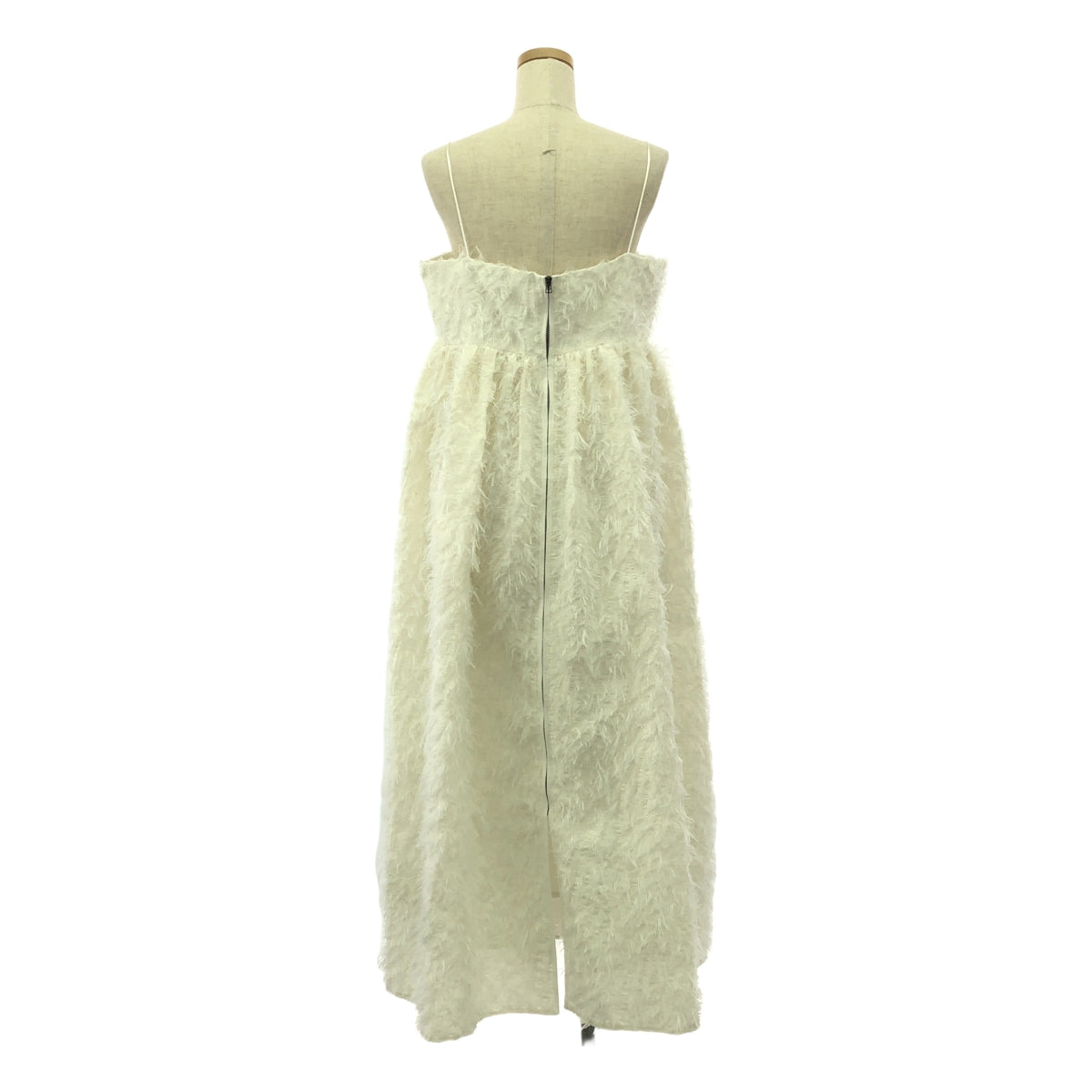 【美品】  MECRE / メクル | 2way ジャガード ボリューム キャミドレス ワンピース / 裏地付き | M | white | レディース