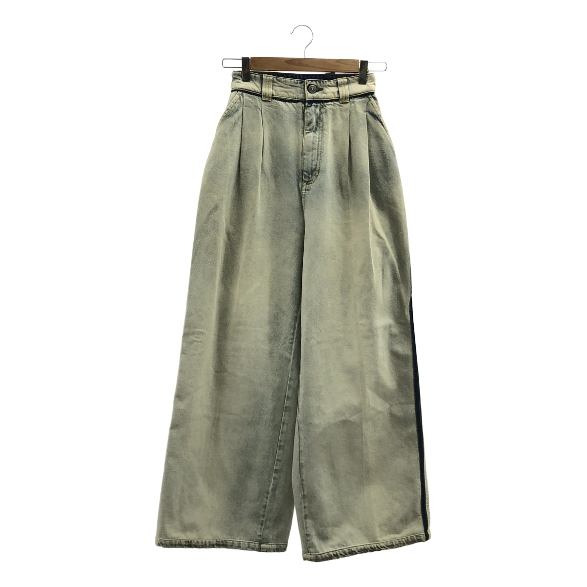 Maison Margiela / メゾンマルジェラ | 2024SS | Memory Of / メモリーオブ ワイド デニムパンツ | 36 | オフホワイト系 | レディース