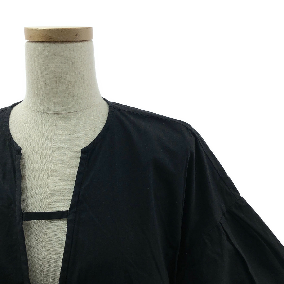 MANOF / 마노프 | VOLUME SLEEVE OP 볼륨 슬리브 원피스 | M | 블랙 | 여성