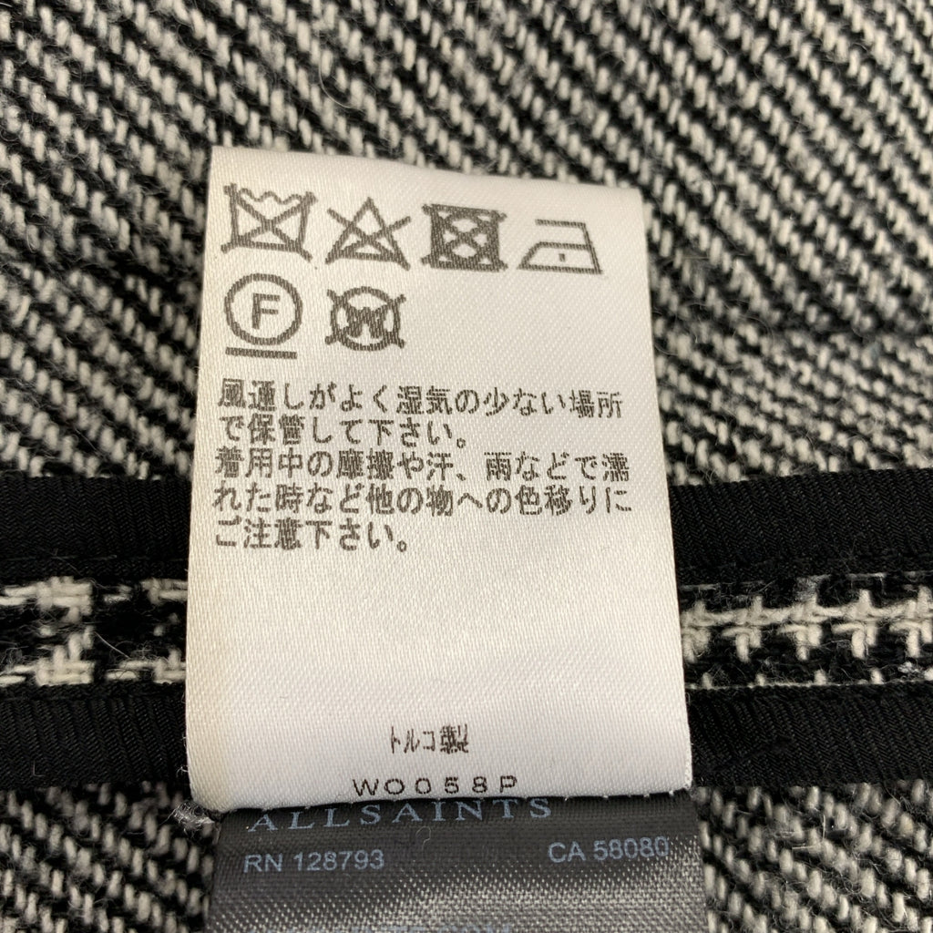 ALLSAINTS | LARA 格紋羊毛繫帶大衣 | M碼 | 女款